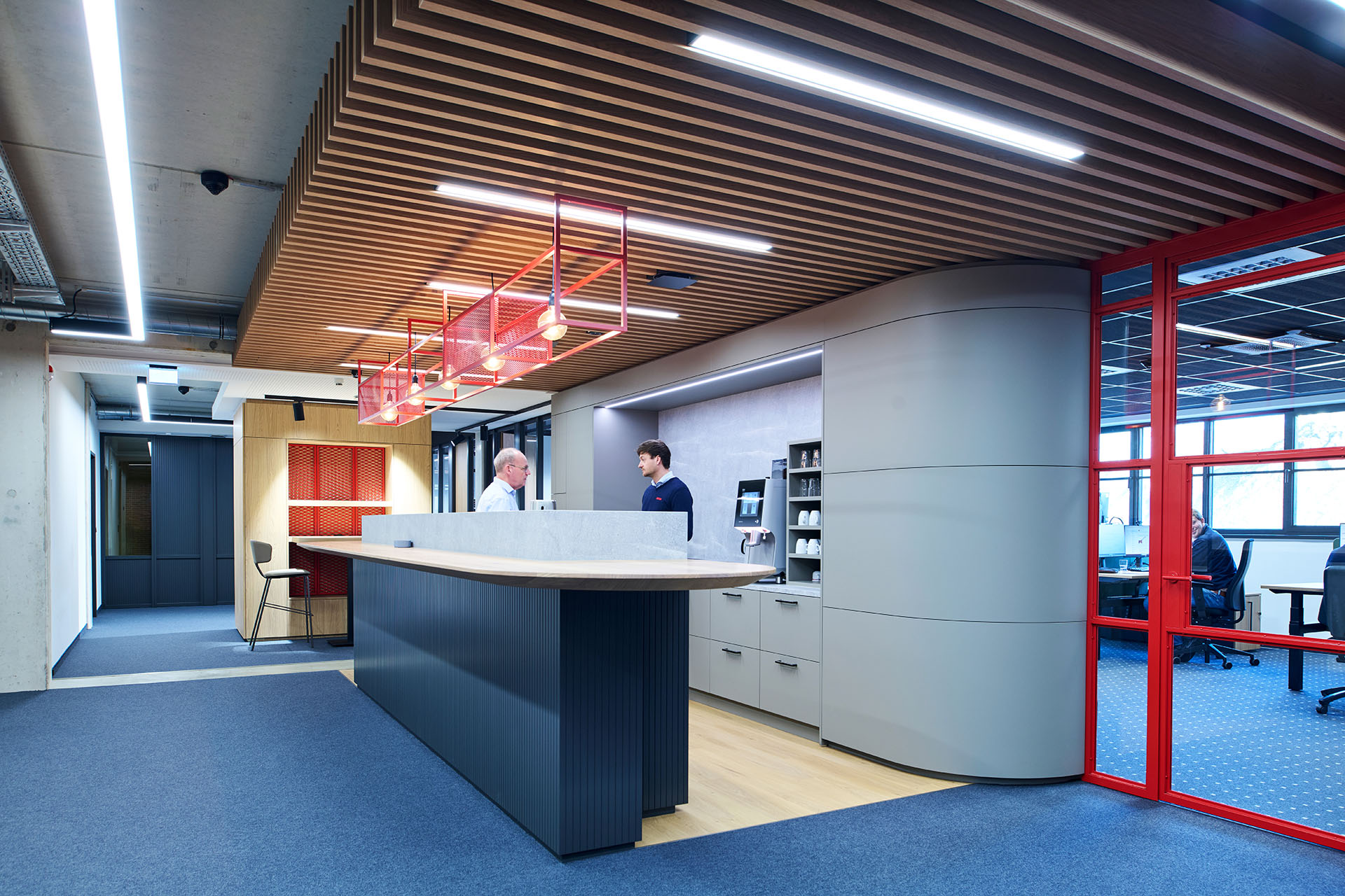 Modern reception and communication area with high-quality interior design.