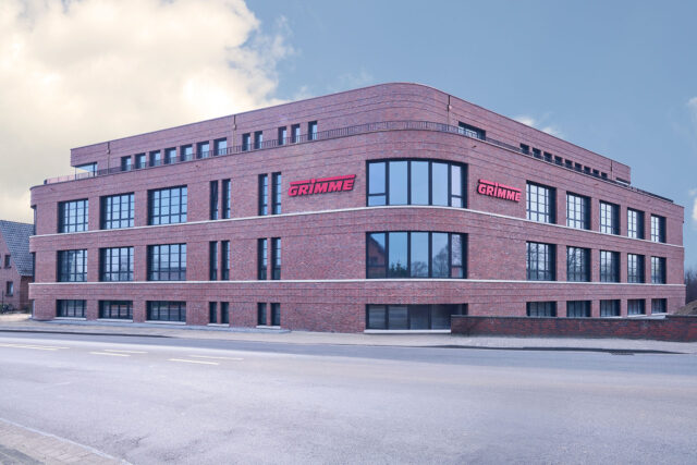 GRIMME headquarters featuring modern architecture and integrated building services.